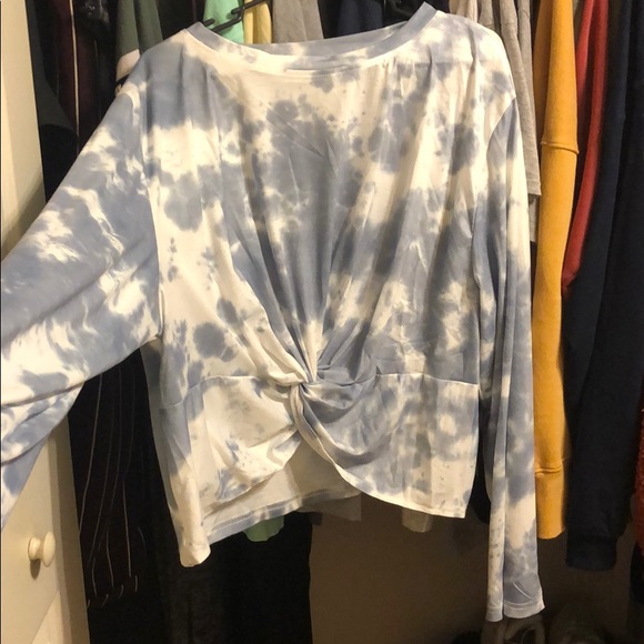 SHEIN Tops - Tye Dye Long Sleeve Tee w/ Knot Detail